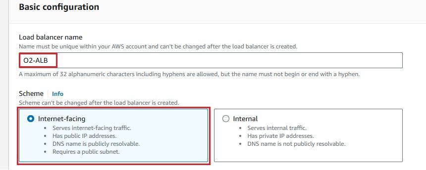 AWS EC2 Console - ALB Configuration Settings