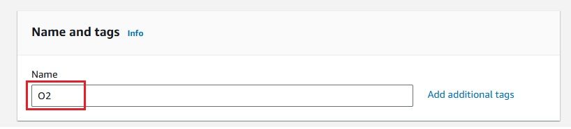 AWS EC2 Console - Instance Naming Page