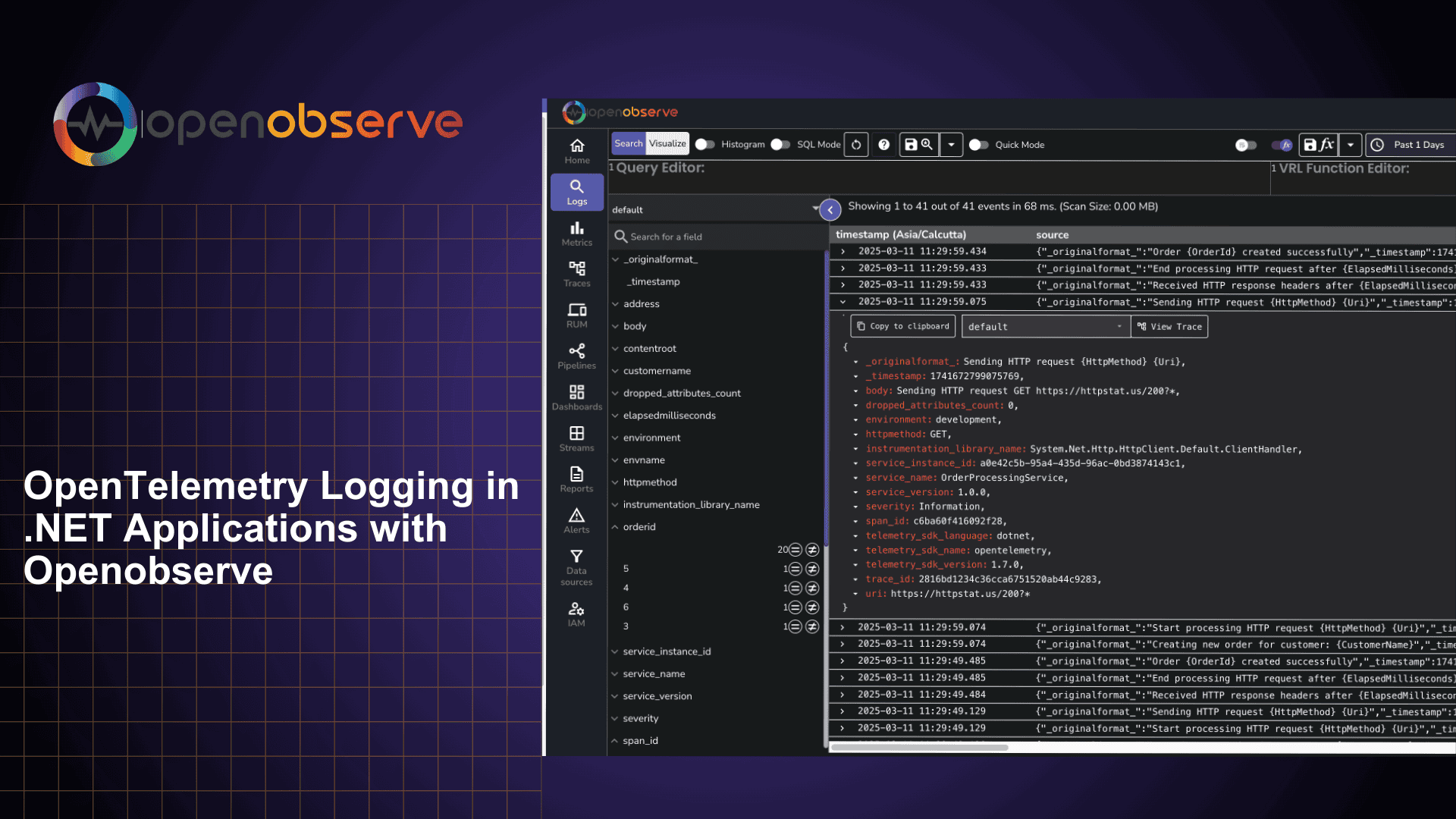  Implementing OpenTelemetry Logging in .NET Applications with OpenObserve