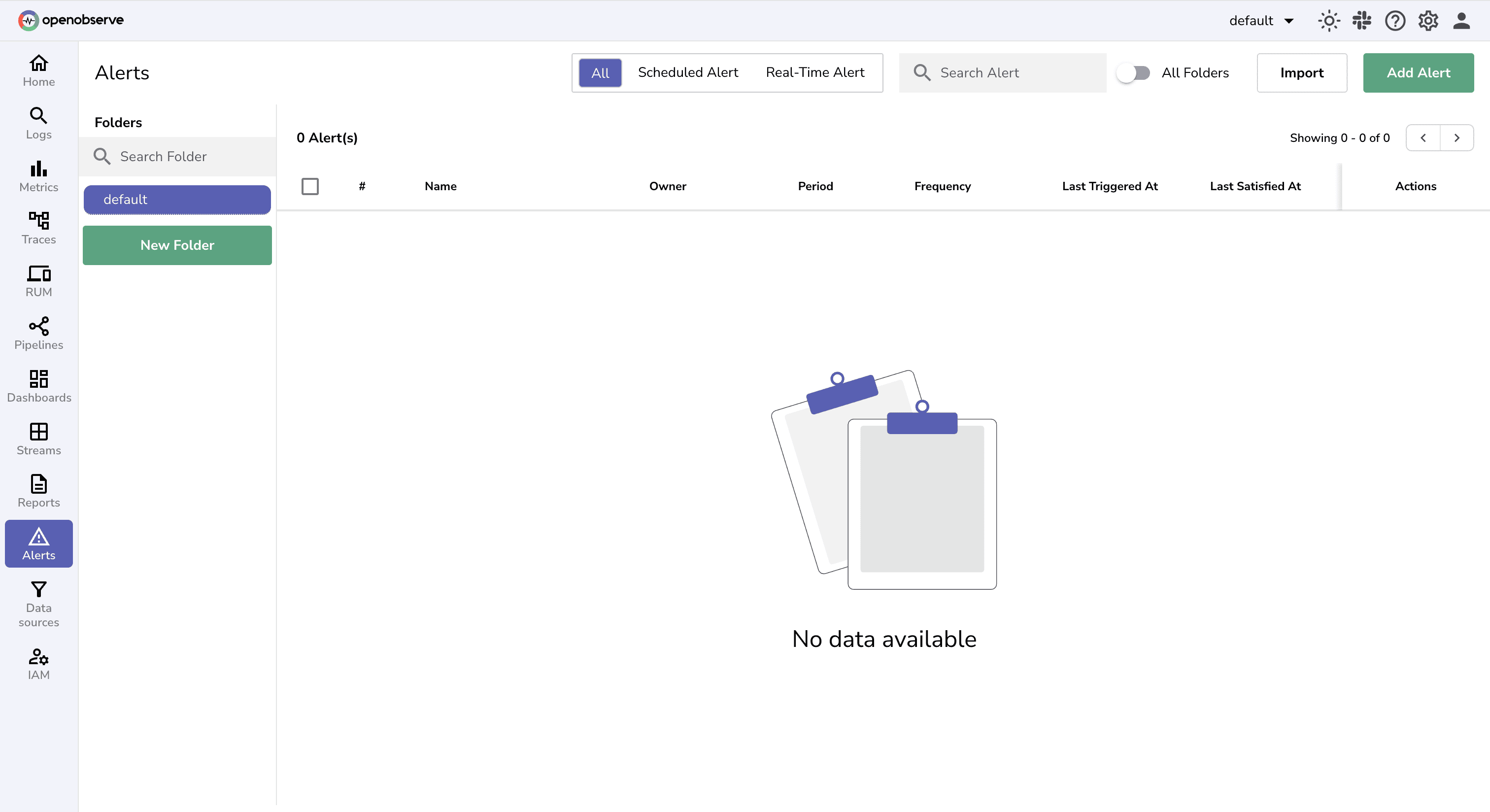 Adding alerts in OpenObserve