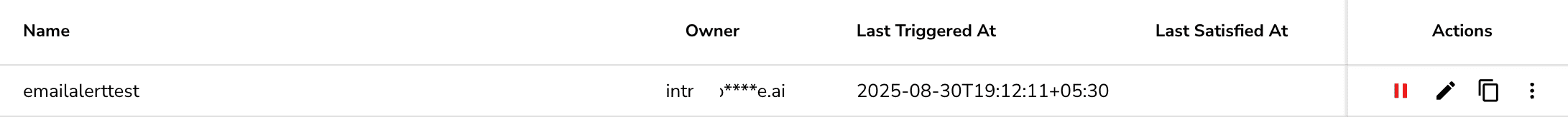 Timestamps for Alerts Triggered and Satisfied