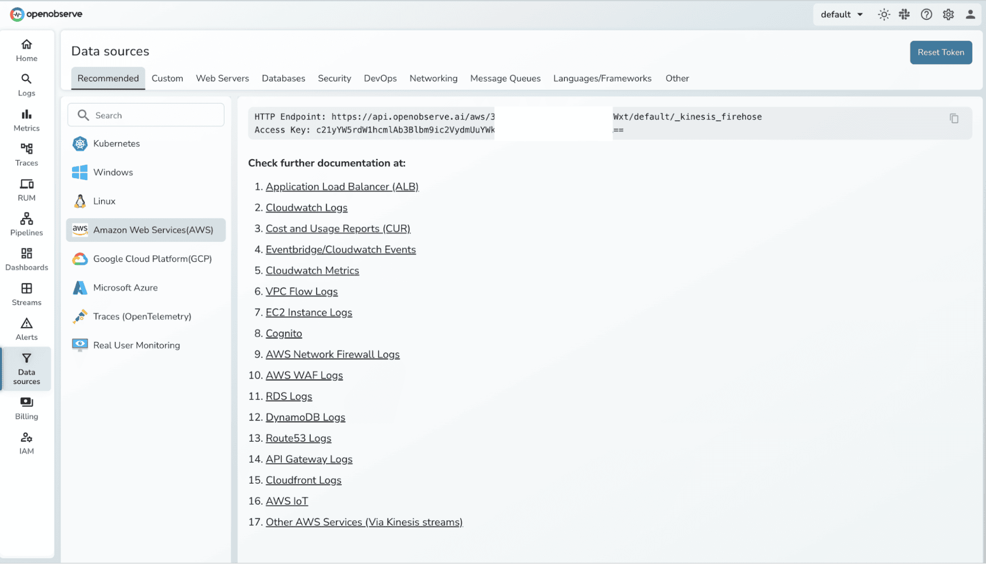 OpenObserve Credentials