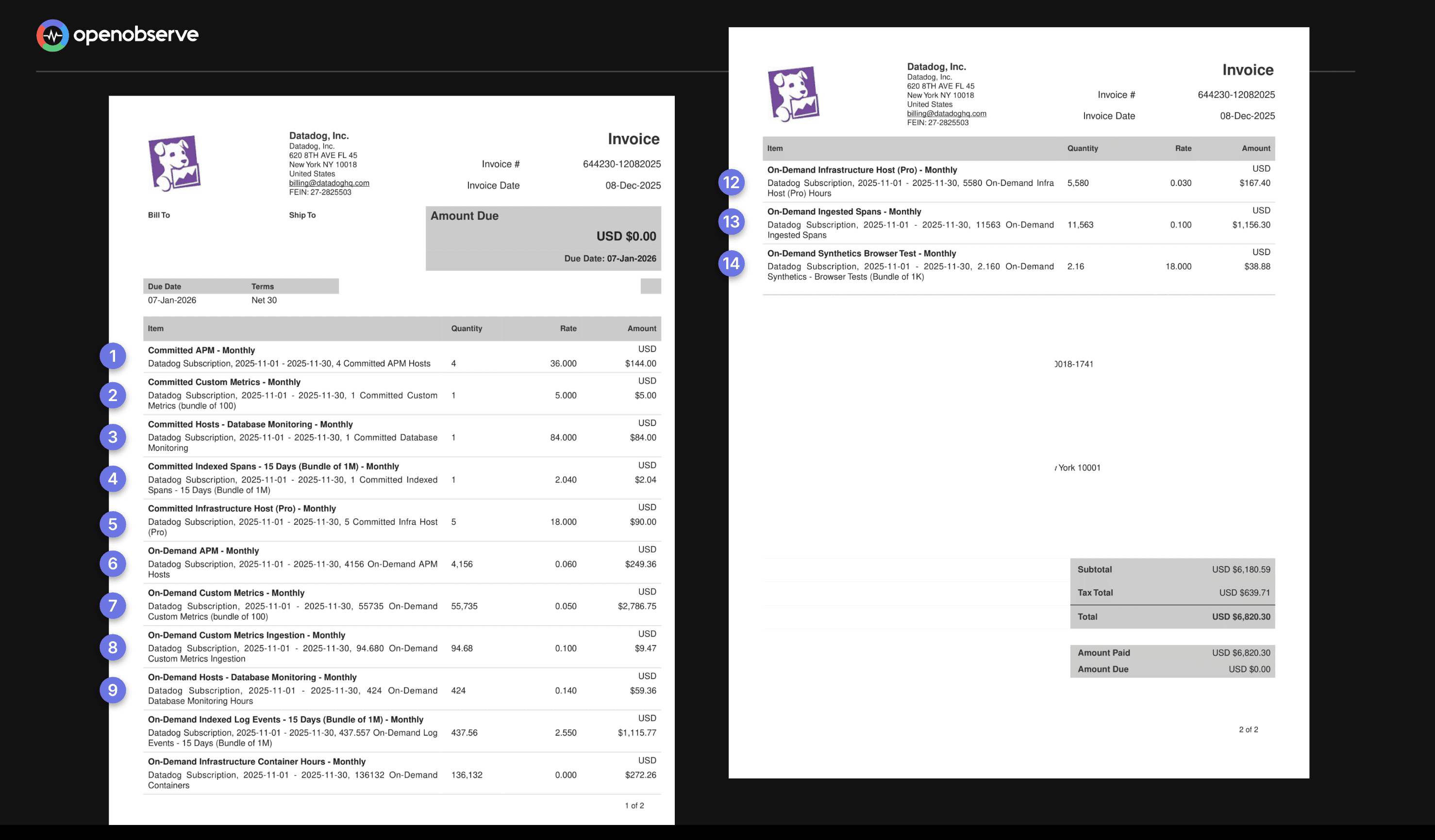 Datadog Multi-Dimensional Pricing