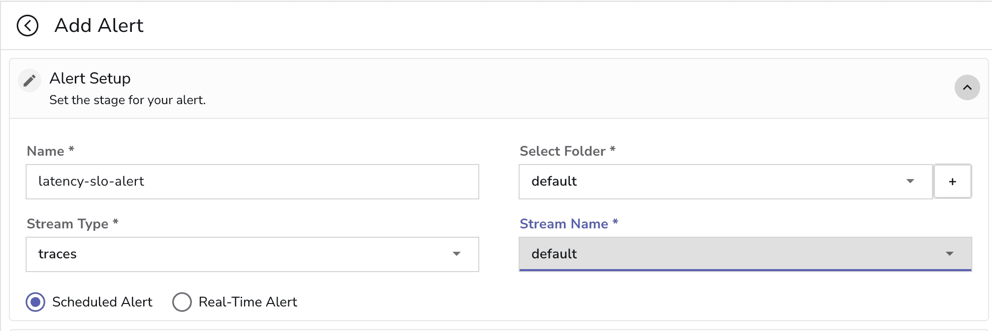 Filling in alert details