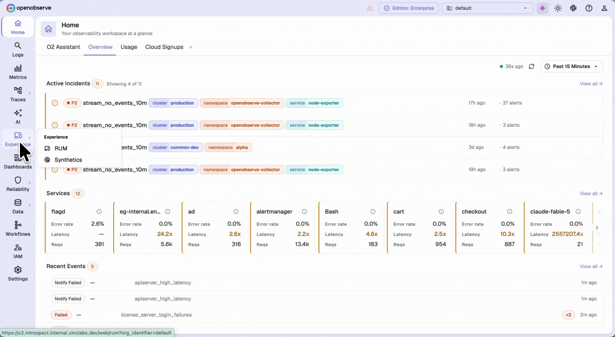 AI and LLM monitoring in OpenObserve
