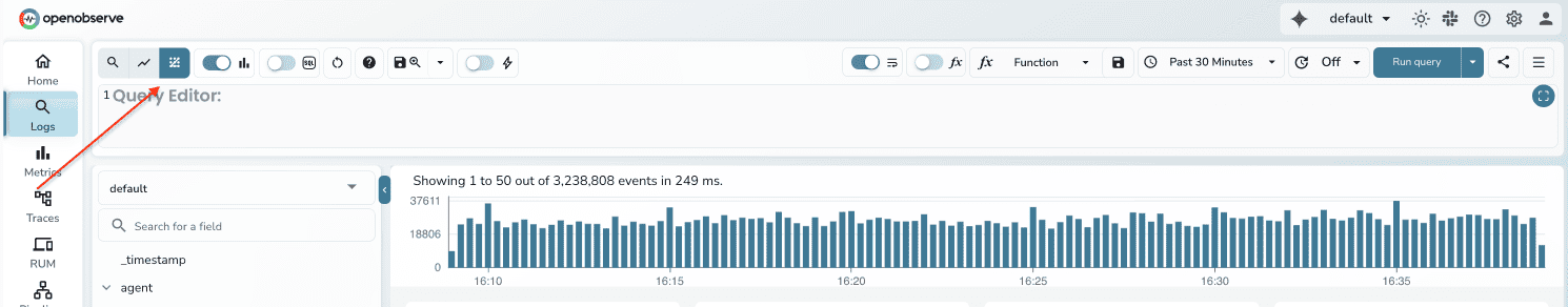 log patterns during queries