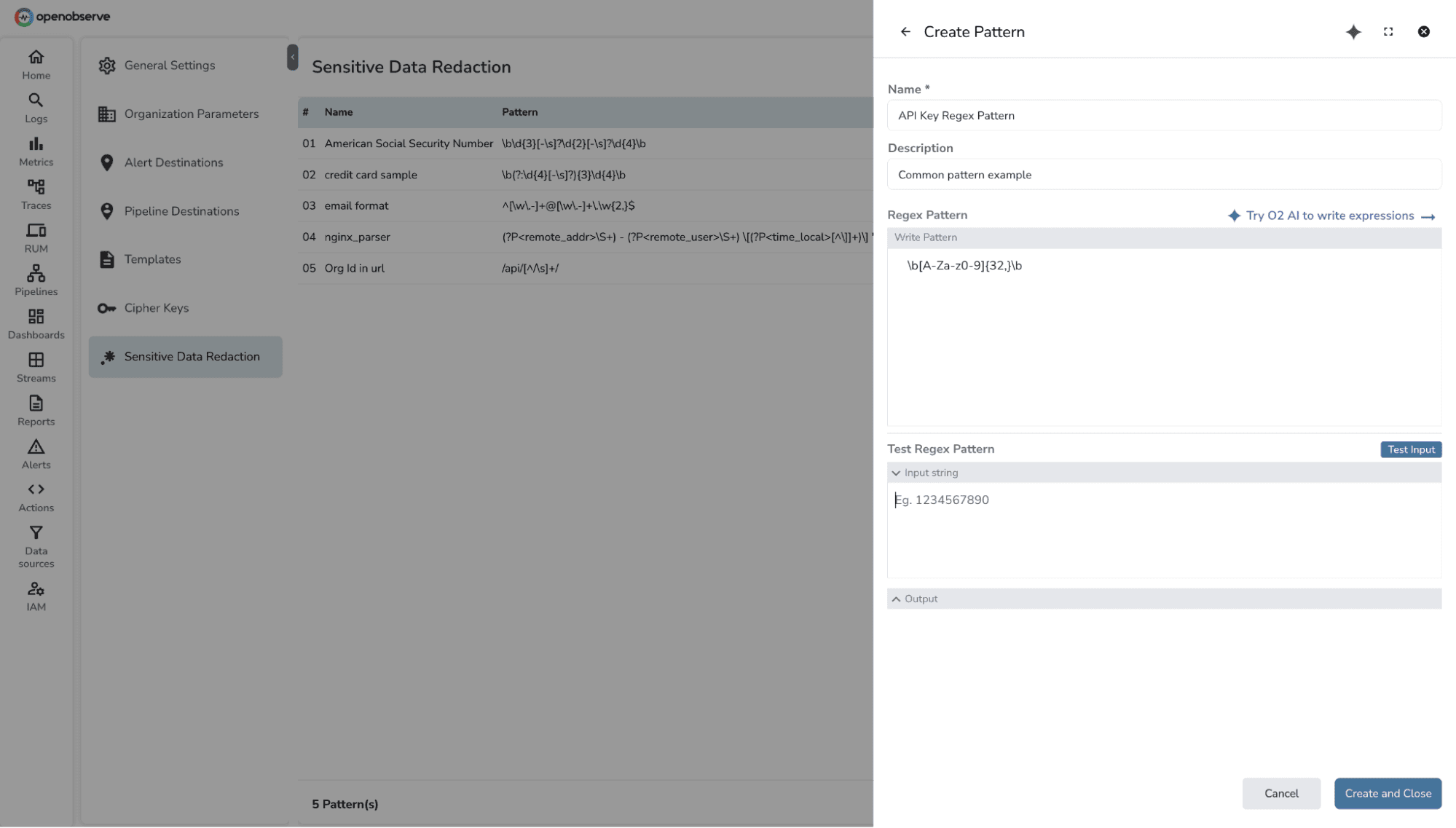 Test Regex with Input String