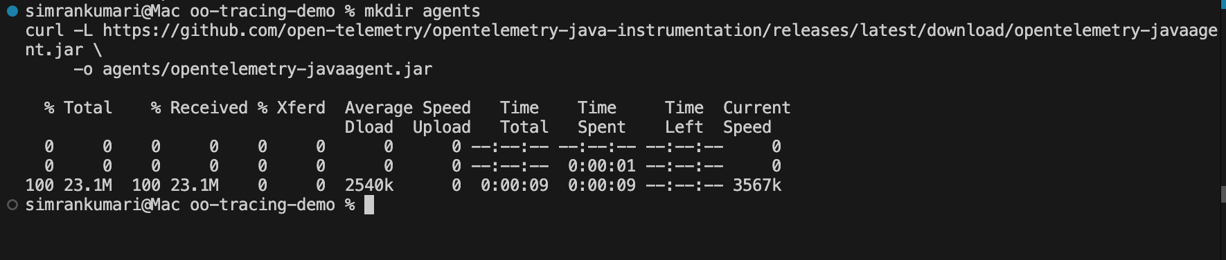 Download the OpenTelemetry Java Agent