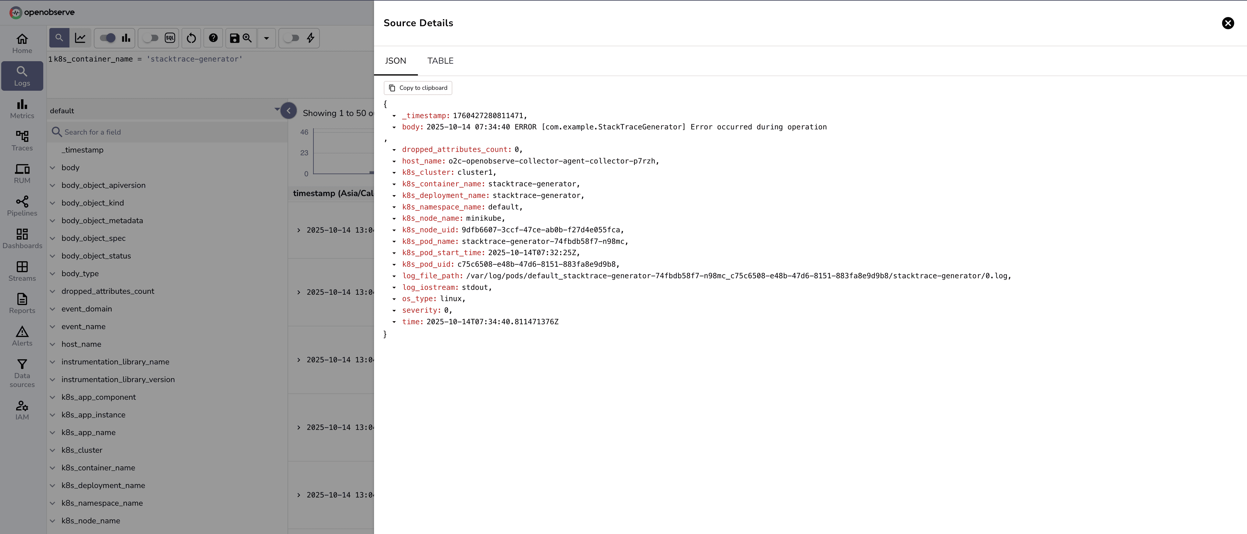 Fragmented event in Log UI - Partial error log separated from context.
