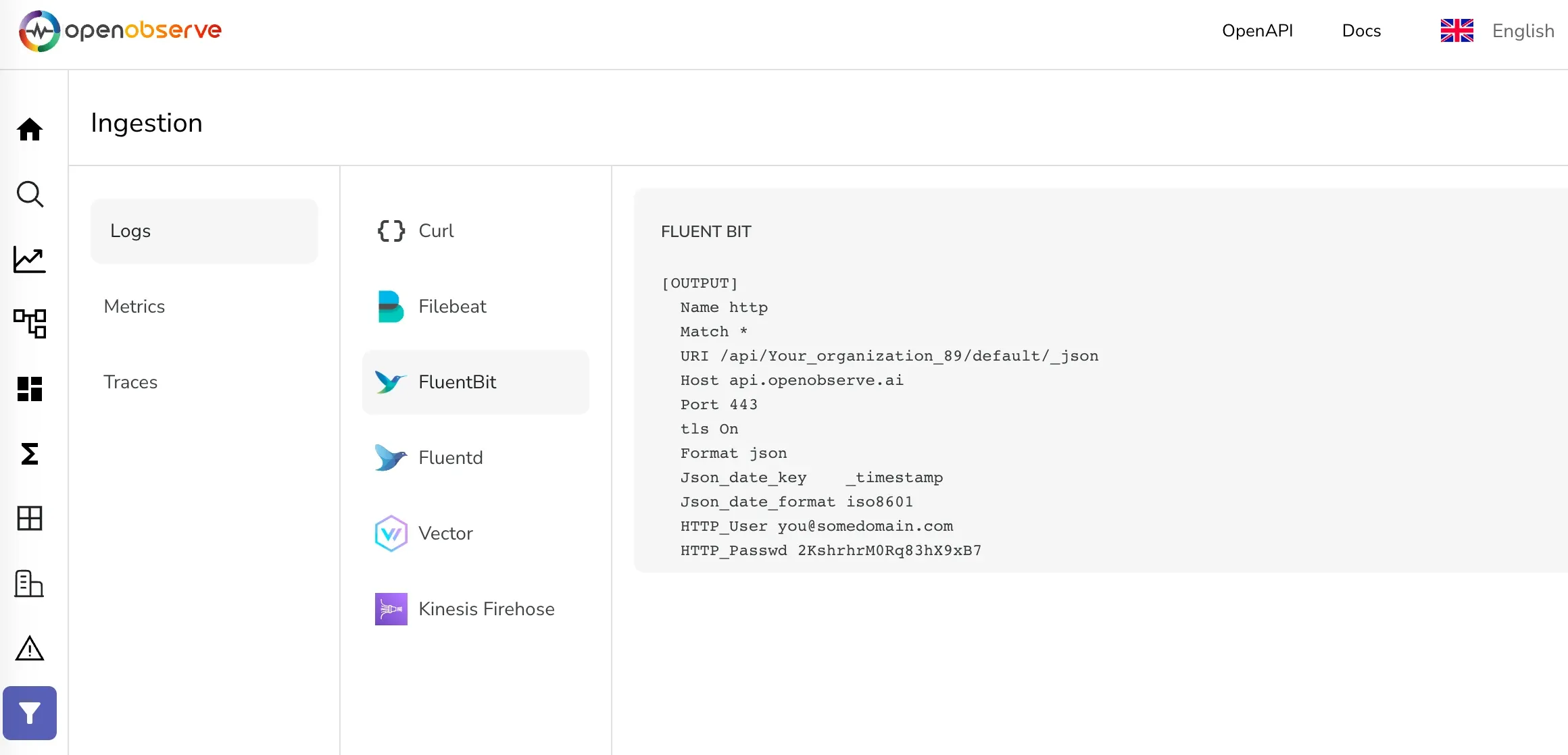OpenObserve Fluentbit Configuration
