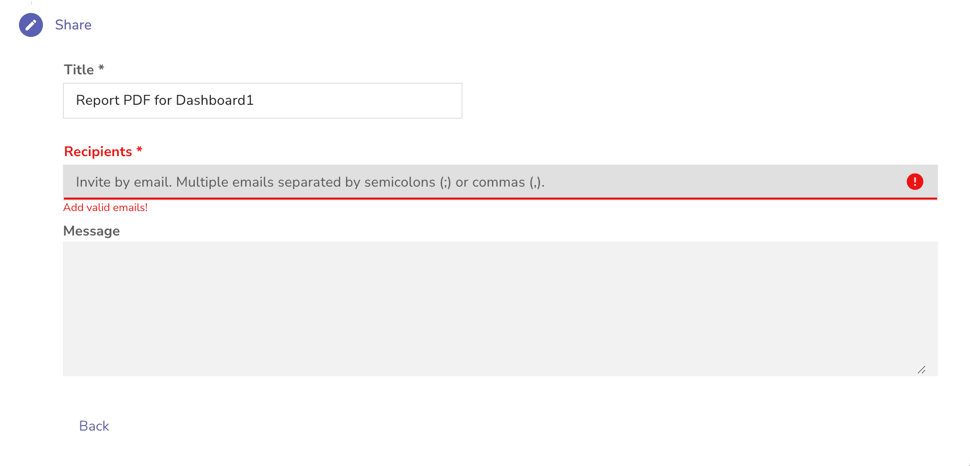 Provide title and email body for the Email Reports