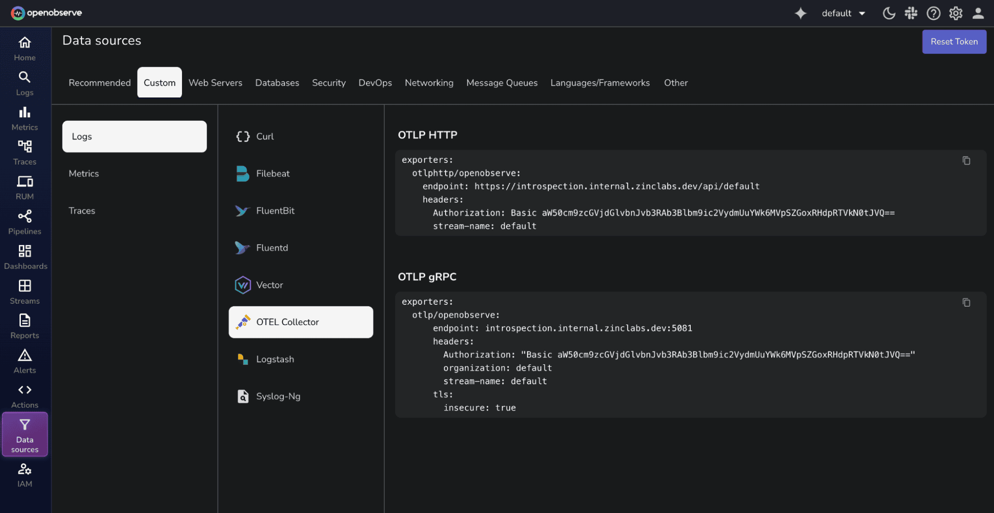 Adding an authentication token