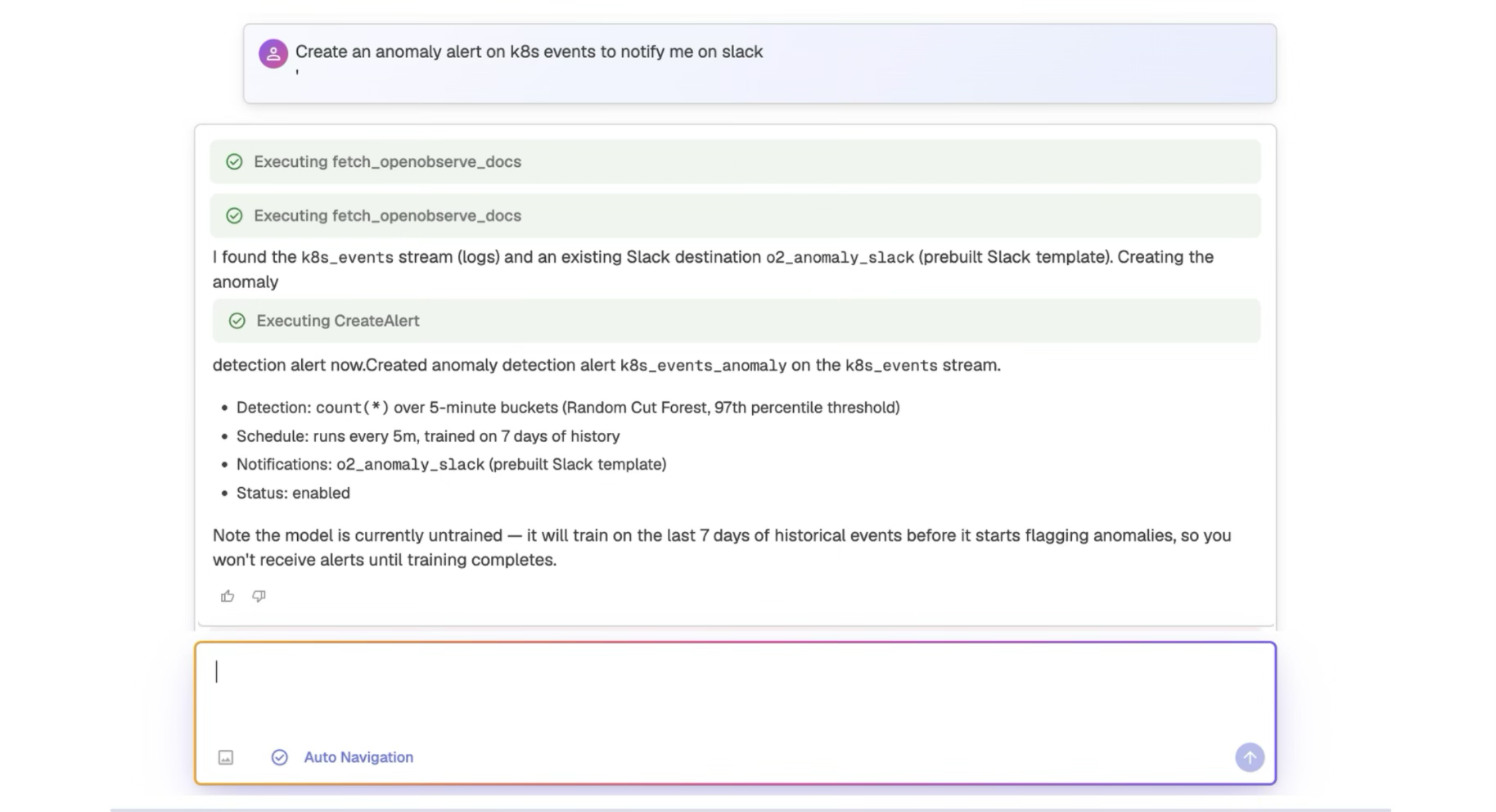 Automated Alert Creation