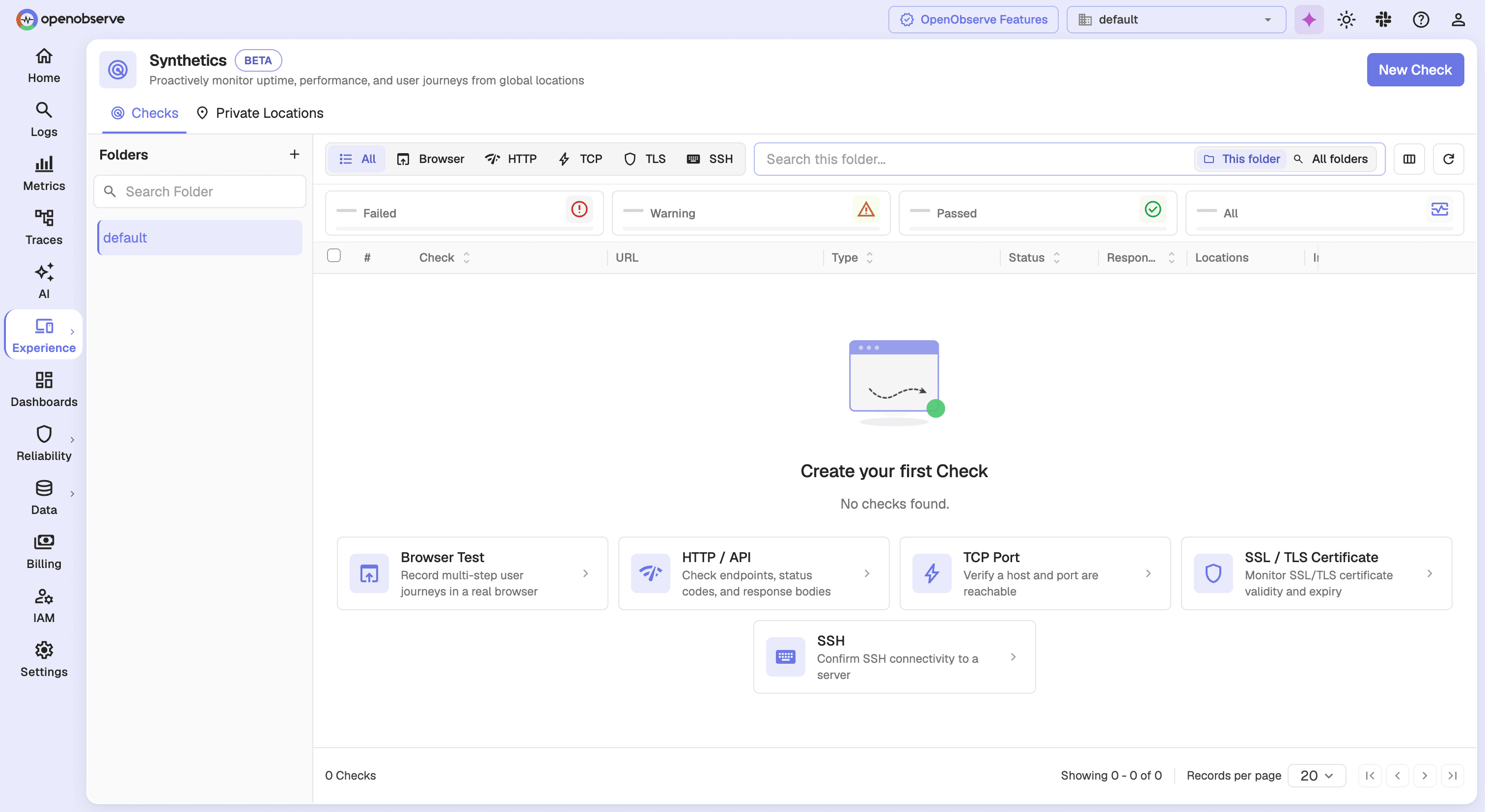 OpenObserve synthetics documentation