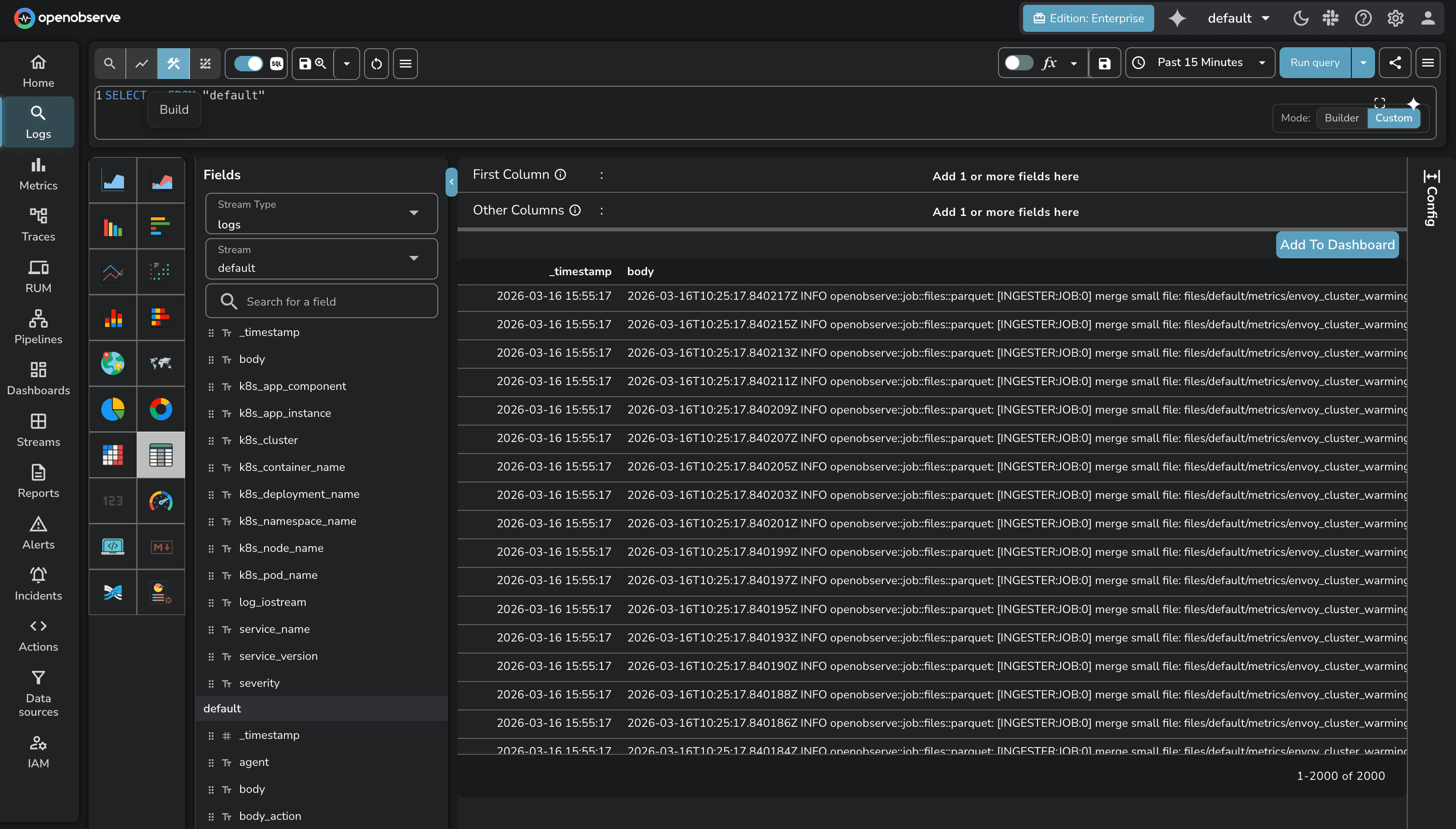  Query Builder for Logs
