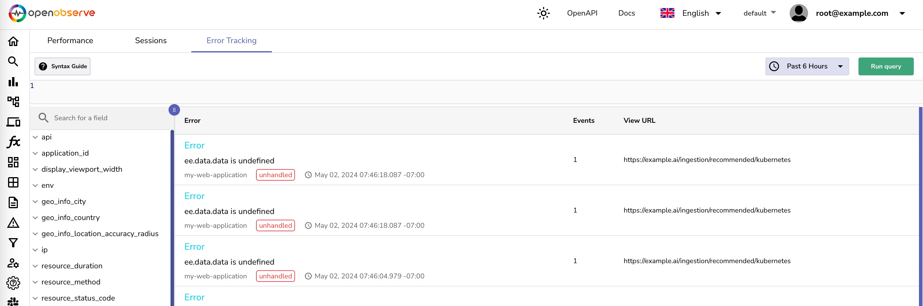 Error Tracking