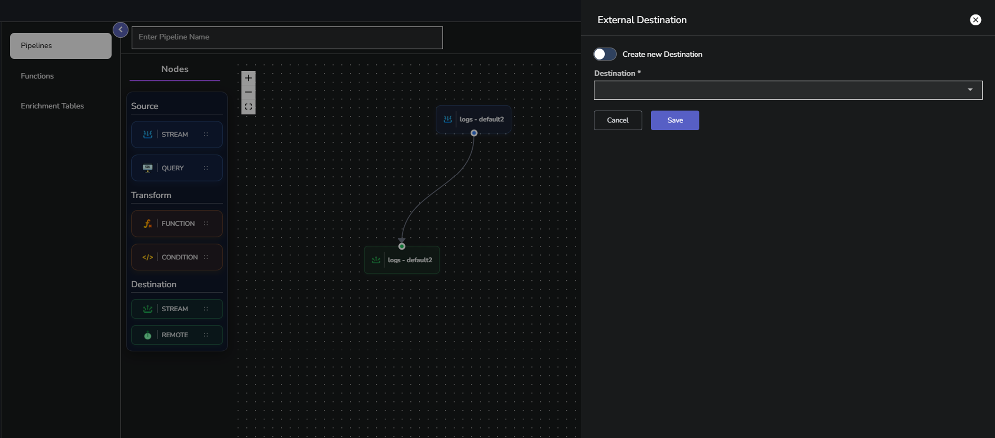 remote-destination-from-pipeline-editor