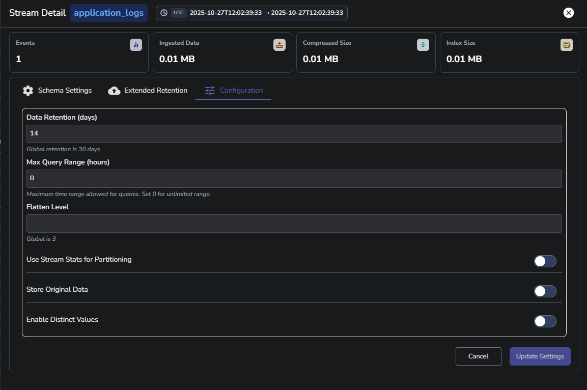 stream-details-configuration