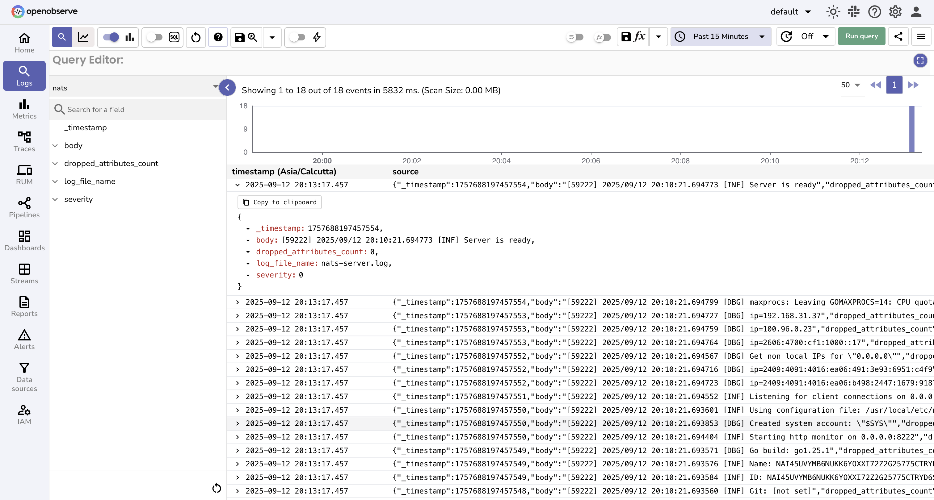 Visualize in OpenObserve